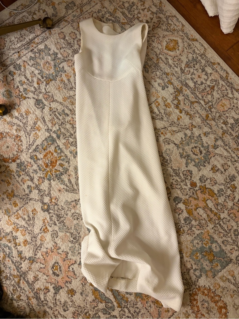 American Vintage Cream Textured Sleeveless Maxi Dress